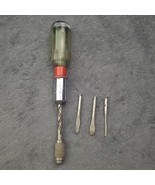 Vintage Great Neck 97A Push Screwdriver/Drill with Three Bits England Works - £6.78 GBP