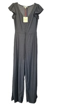 Rolla Coster Women&#39;s Ruched Front Jumpsuit - Short Ruffle Sleeve Size S ... - $40.72 CAD