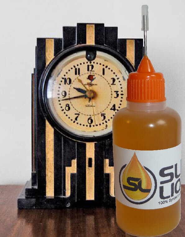 Primary image for Slick Liquid Lube Bearings, BEST 100% Synthetic Oil for Art Deco Clocks
