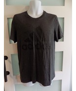 Adidas Dark Gray W/Black Logo Amplifier Tee Size S Men&#39;s - $15.13