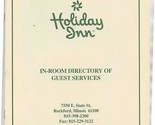 Holiday Inn In Room Directory &amp; Hoffman House Room Service Menu Rockford IL - £14.77 GBP