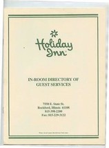 Holiday Inn In Room Directory &amp; Hoffman House Room Service Menu Rockford IL - £14.70 GBP