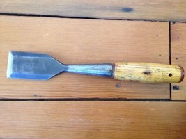Vintage DR Barton Woodworking Chisel 1832 Solid Oak Handle 1.75&quot; Wide Blade - $149.99