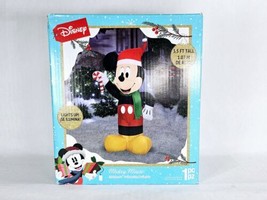 New! Disney 3.5 Foot Mickey Mouse Airblown Inflatable Yard Decor LED Christmas - £59.30 GBP