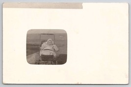 RPPC Cute Baby Harold In Stroller Postcard Q24 - £3.86 GBP