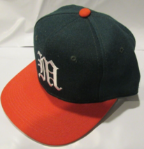 NWT NCAA The Game Fitted Hat- Miami Hurricanes Size 6 7/8 Green with Orange Brim - £23.89 GBP