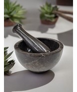 Mortar Black Marble Kitchen Accessories Pestle Reibschale Fantaschale Ut... - $113.58