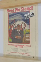 Here we Stand Paul Robeson Memorial Concert Poster 2002 Peace Arch Danny Glover - £15.28 GBP