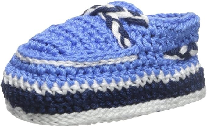 Jefferies Socks Baby Boys Hand Crochet Deck Shoe Bootie 1 Pair Pack Item image 6