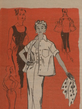 Prominent Designer Mail Order Pattern A861 Original Esther Reifer Size 16 1950s  - £15.14 GBP