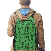 Riddler Riddle Green Questions School Backpack with Side Mesh Pockets - $45.00