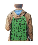 Riddler Riddle Green Questions School Backpack with Side Mesh Pockets - $45.00