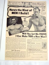 1943 Charles Atlas Ad Here&#39;s The Kind of Men I Build - £6.37 GBP