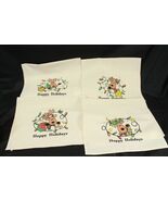 Happy Holidays Reindeer Dish Towels Lot of 7 Christmas 4 Designs 24 x 13... - $335.67 MXN