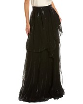 Brunello Cucinelli Black Organza Silk Sequins Maxi Skirt sz 40 4 S NWT $3665 - £398.80 GBP