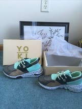 YOKI SHOE TENNIS LOW TAUPE/MULTI WEDGE SHOE SIZE TEN - $22.75