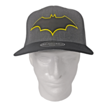 Bioworld DC Batman Bat Symbol Adjustable Snapback Hat Cap Grey &amp; Black - £11.83 GBP