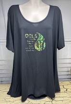 Lularoe Black Short Sleeve Top Shirt Women’s Plus Size 3XL Oils Are The ... - $19.34