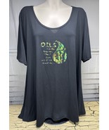 Lularoe Black Short Sleeve Top Shirt Women’s Plus Size 3XL Oils Are The ... - $368.22 MXN