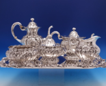 Unger Sterling Silver Tea Set 6pc with Wild Rose Motif (#8031) Fabulous! - £5,094.23 GBP