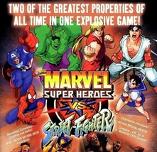 Marvel Super Heroes VS Street Fighter Arcade Flyer Game Artwork Vintage Promo - $38.70