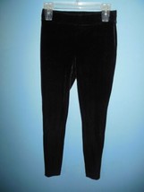 Petites Loft Black Velvet Leggings Small PS - $9.99