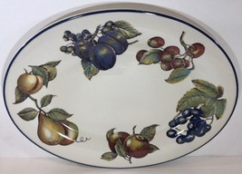 Pier 1 Imports Macintosh 14&quot; Oval Serving Platter Earthenware - England - £37.89 GBP