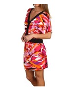 $148 BCBG MAX AZRIA Begoniac Combo ABSTRACT Printed JERSEY V-Neck DRESS ... - $2,240.27 MXN