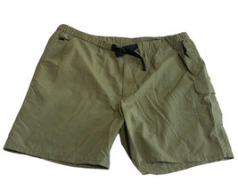 SPORTSWEAR Active Shorts Mens Size 38 Army Green Belted 100% Nylon - £10.20 GBP