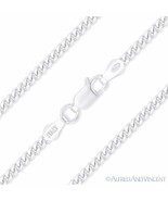 2.6mm Miami Cuban Curb Link Men&#39;s Italian Chain Necklace in .925 Sterlin... - £28.81 GBP+