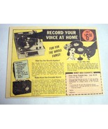 1963 Ad Make Your Own Records Record Your Voice Honor House, Lynbrook, N.Y. - $10.96 CAD