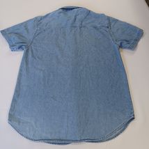 Vintage Bobbie Brooks Women's Blue Denim Short Sleeve Shirt Embroidery Chest 40" image 2