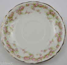 Vintage Homer Laughlin China Hudson Pink Floral Pattern Flat Cup Saucer Decor - £4.69 GBP