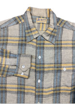 Vintage 50s Revere Loop Collar Soft plaid Woven shirt Rockabilly Mod Loo... - $59.39