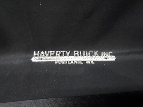 Vintage Metal HAVERTY BUICK PORTLAND MAINE Auto Car Dealer Emblem Trunk ... - $8.59