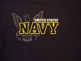 United States Navy USA USN Military Troops Support Navy Blue T Shirt XL - £14.77 GBP
