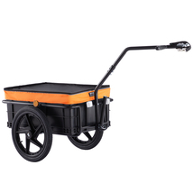 VEVOR Bike Cargo Trailer 88LBS 16" Wheels Waterproof Cover Fits 24"-28" ... - $117.90