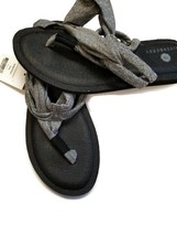 Riverberry Namaste Sling Style Flip Flops With Yoga Mat Padding Womens Sz 8 Gray - $8.57