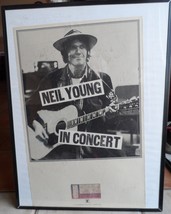 NEIL YOUNG LIVE IN CONCERT REPRISE 1978 POSTER + 1ST Row Ticket Stub Ham... - £74.71 GBP