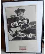 NEIL YOUNG LIVE IN CONCERT REPRISE 1978 POSTER + 1ST Row Ticket Stub Ham... - $137.08 CAD