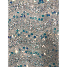 Bling Sequins Mesh Fabric DIY Fashion Costume Table Cloth Curtain Prob Crafts - £14.70 GBP