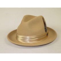 Men Bruno Capelo Dress Hat Australian Wool Crushable Fedora Giovani Un135 Tan image 5