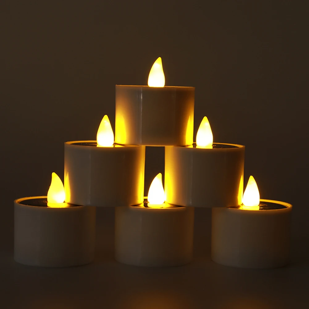 6Pcs Flameless LED Candles Fake Flickering Tea Lights Outdoor Garden Sol... - $72.26
