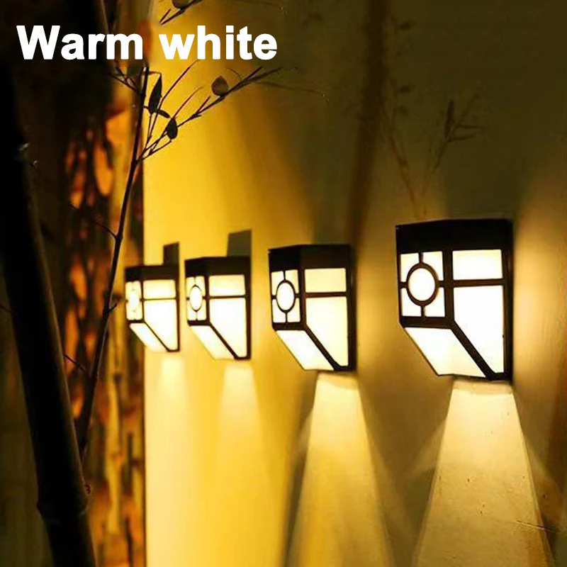 Outdoor Solar LED Light Garden Fence Decorative Wall Lamp IP44 Waterproof For De - £151.16 GBP