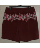 NWT MENS GAP BURGUNDY W/ FLORAL SWIM TRUNKS   SIZE XXL (39/41) - €24,32 EUR