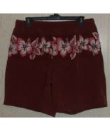 NWT MENS GAP BURGUNDY W/ FLORAL SWIM TRUNKS   SIZE XXL (39/41) - £22.03 GBP