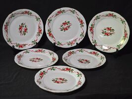 SOUTHINGTON By BAUM 10.5&quot; Dinner Plate VICTORIAN HOLIDAY Poinsettia - Se... - $42.36 CAD