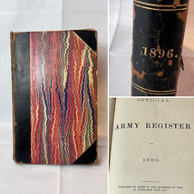 1896 Official US Army Register Hardcover Book Military Washington DC 365... - $74.20