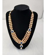 Kundan Necklace 18k Gold Plated Traditional  : Bollywood Style : Wedding... - $34.26