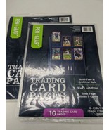 Set Of (2) 10 Standard Size Trading Card Pages Binder Sheets - $213.81 MXN